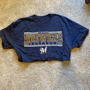Crop top T shirt. Milwaukee Brewers.